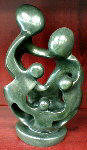 Serpentine Stone Family Group of 5