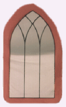 Leaded Mirror Window