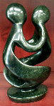 Serpentine Stone Family Group of 2