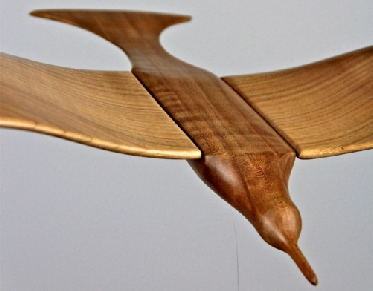 Carved Wooden Seagull - Closeup