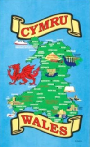 Welsh Souvenir Tea Towel
