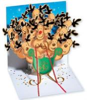 Reindeer Pop Up Christmas Card