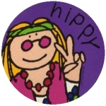 Bang on the Door Postcard - Hippy